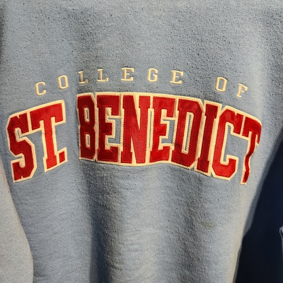 College Of St. Benedict Champion Sweatshirt Crewneck Mens M Powder Blue - Picture 3 of 5